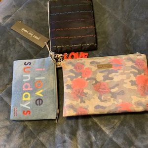 Peace Love World 3 pack zipper bags